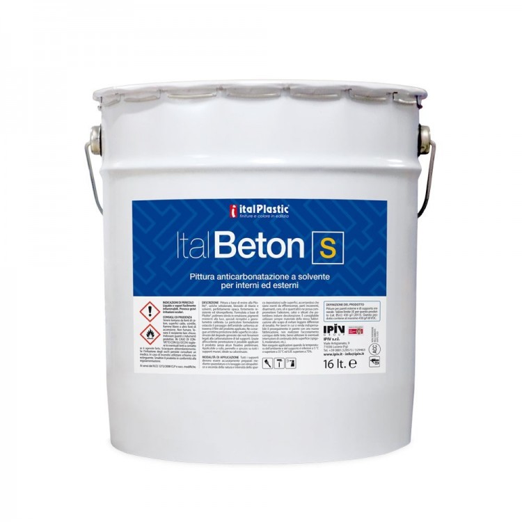 Pittura a base di resine alla pliolite, cariche selezionate, biossido di titanio e solventi ITALBETON S