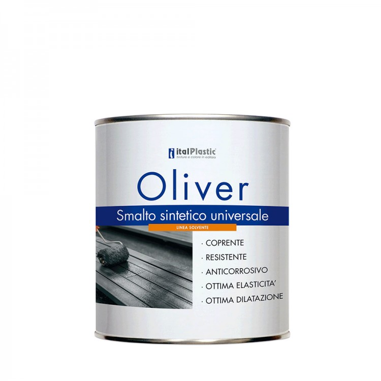 Smalto Rapida Essiccazione a Solvente per Ferro e Legno Satinato OLIVER 0,375 Lt COLOR Smalto Rapida Essiccazione a Solvente per Ferro e Legno Satinato OLIVER 0,375 Lt COLOR