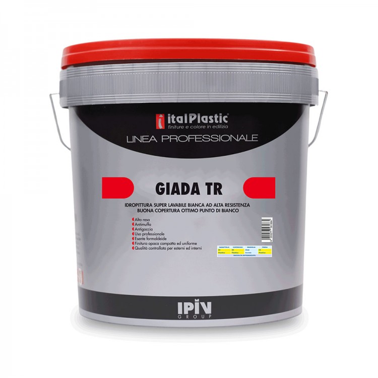 Pittura super lavabile opaca coprente per interni ed esterni GIADA TR bianca Ipiv