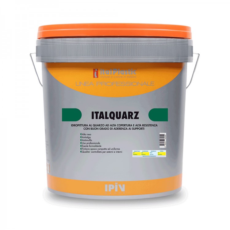 Idropittura per esterni a base di farina di quarzo cariche pregiate, cere idrorepellenti ITALQUARZ