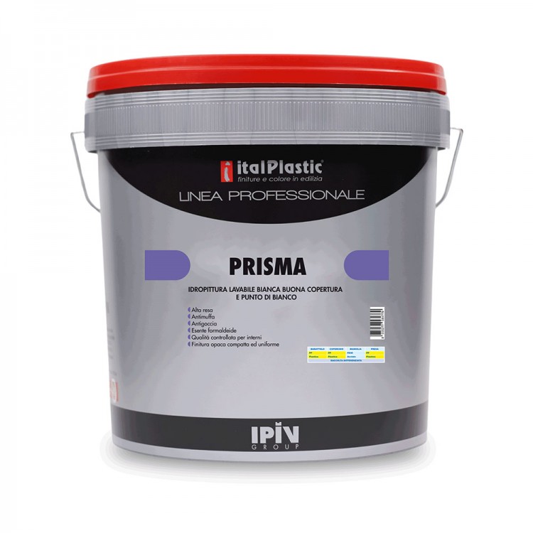 Idropittura lavabile per interni ad alta copertura, a base di resine acriliche PRISMA Idropittura lavabile per interni ad alta copertura, a base di resine acriliche PRISMA