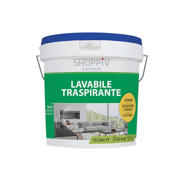 Idropittura lavabile per interni a buona copertura, a base di resine vinilacriliche Shoppiv Idropittura lavabile per interni a buona copertura, a base di resine vinilacriliche Shoppiv