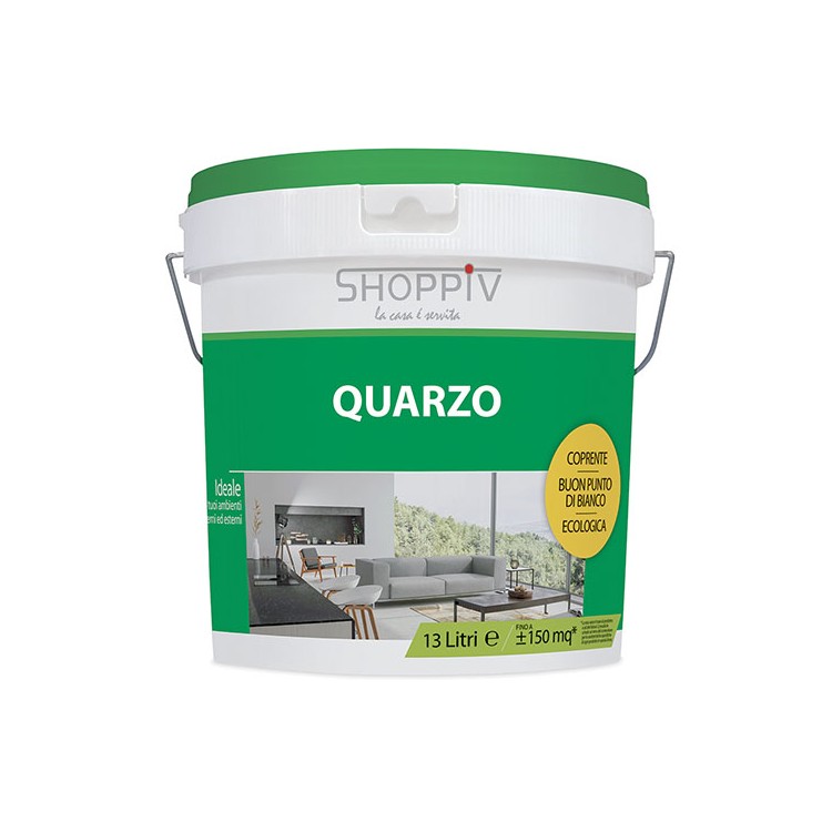 Idropittura al quarzo per esterni Bianca, per intonaci civili, cemento e premiscelati Shoppiv Idropittura al quarzo per esterni Bianca, per intonaci civili, cemento e premiscelati Shoppiv